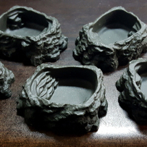 JIF 아성체용 더블계단형 암석물그릇(소)5개 매니아할인세트